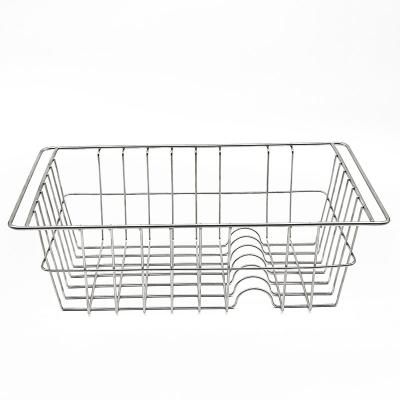Home Kitchen Stainless Steel Sink Rack Basket for Dish Drying Organization Storage Holders & Racks for Store or Kitchen Use